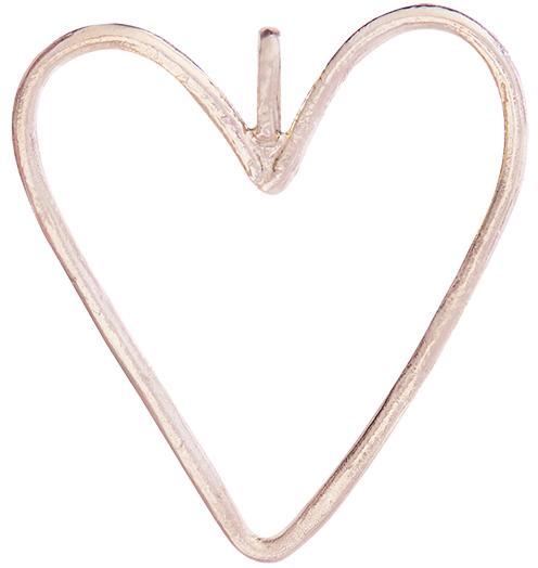 Large Wire Heart Charm Jewelry Helen Ficalora 14k Pink Gold For Necklaces And Bracelets