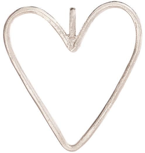 Large Wire Heart Charm Jewelry Helen Ficalora 14k White Gold For Necklaces And Bracelets