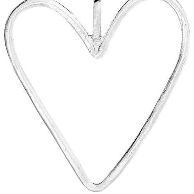 Large Wire Heart Charm Jewelry Helen Ficalora Sterling Silver For Necklaces And Bracelets