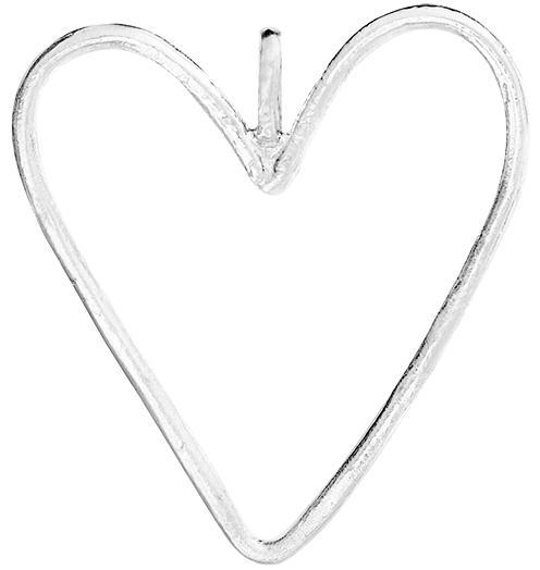 Large Wire Heart Charm Jewelry Helen Ficalora Sterling Silver For Necklaces And Bracelets