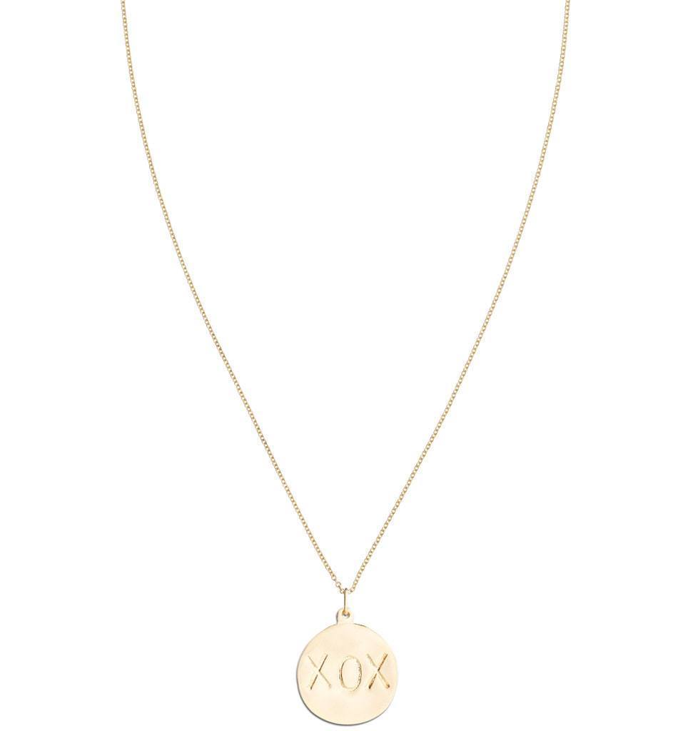 Large "XOX" Disk Charm Jewelry Helen Ficalora 