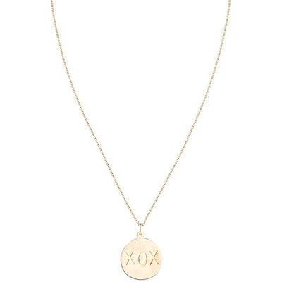 Large "XOX" Disk Charm Jewelry Helen Ficalora 