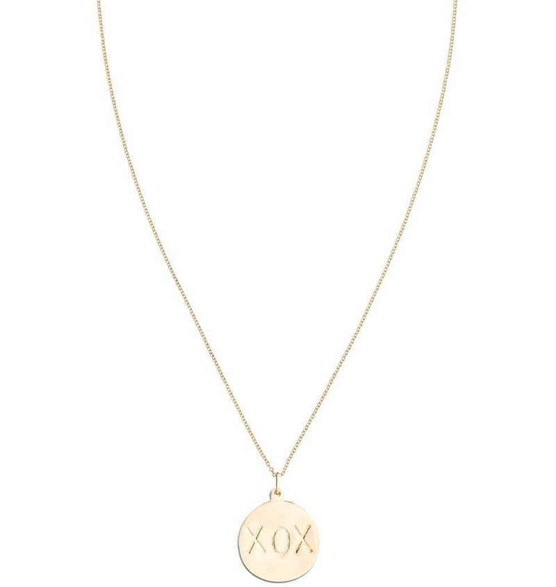 Large "XOX" Disk Charm Jewelry Helen Ficalora 