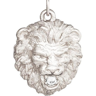 Lion Charm With Diamond Jewelry Helen Ficalora 14k White Gold For Necklaces And Bracelets