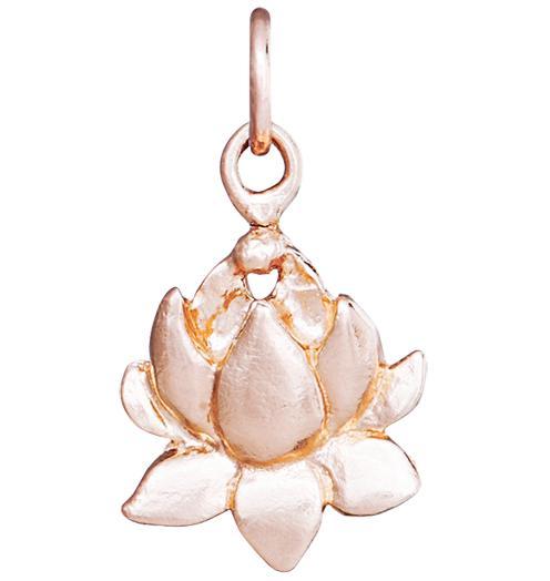 14K Gold Lotus Flower Charm Helen Ficalora