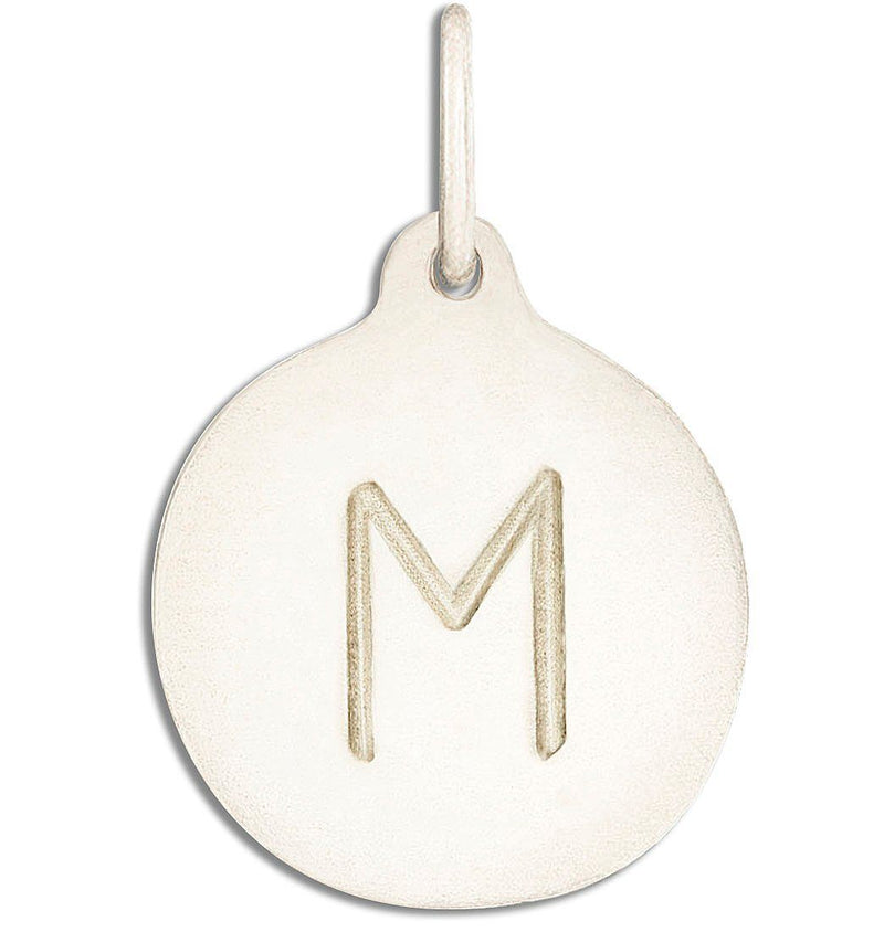 "M" Alphabet Charm Jewelry Helen Ficalora 14k White Gold For Necklaces And Bracelets