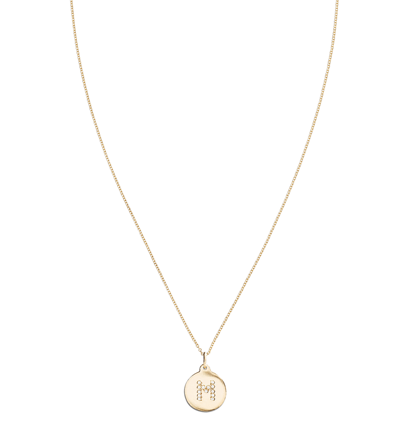 "M" Alphabet Charm Pave Diamonds -  - Jewelry - Helen Ficalora - 4