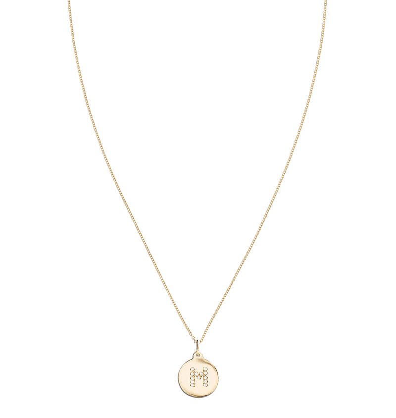 "M" Alphabet Charm Pave Diamonds -  - Jewelry - Helen Ficalora - 4