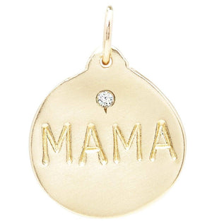 Gold Mama Charm With Diamond - Helen Ficalora