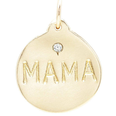 Gold Mama Charm With Diamond - Helen Ficalora