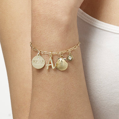 Gold Mama Charm With Diamond - Helen Ficalora