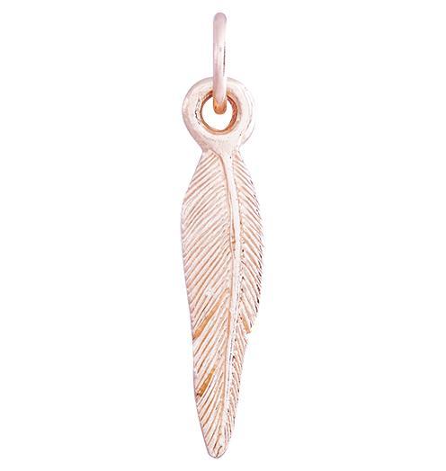 Medium Feather Mini Charm Jewelry Helen Ficalora 14k Pink Gold