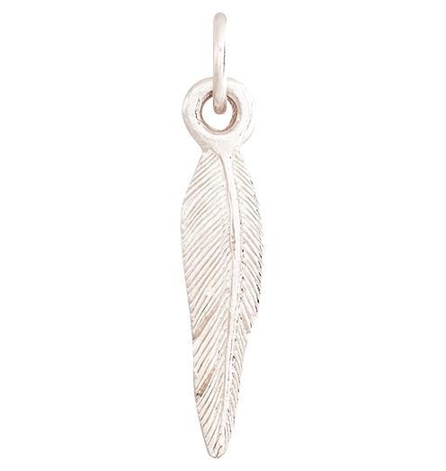 Medium Feather Mini Charm Jewelry Helen Ficalora 14k White Gold