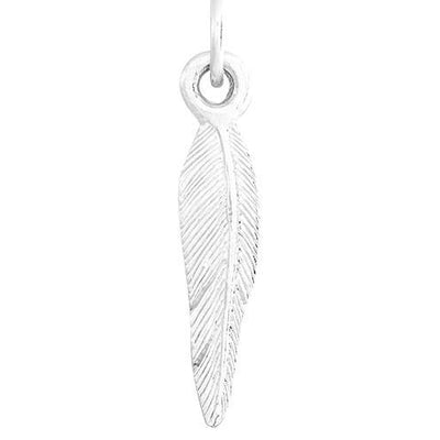 Medium Feather Mini Charm Jewelry Helen Ficalora Sterling Silver 
