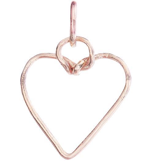 Medium Wire Heart Charm Jewelry Helen Ficalora 14k Pink Gold
