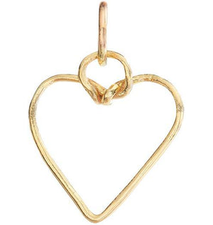 Medium Wire Heart Charm Jewelry Helen Ficalora 14k Yellow Gold