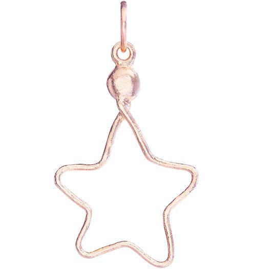 Medium Wire Star Charm Jewelry Helen Ficalora 14k Pink Gold