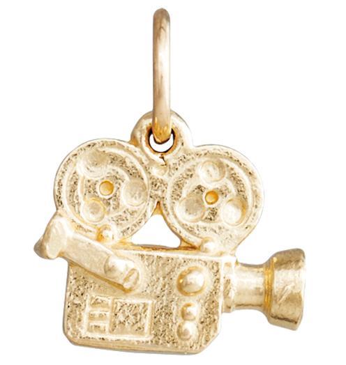 Movie Camera Mini Charm Jewelry Helen Ficalora 14k Yellow Gold For Necklaces And Bracelets