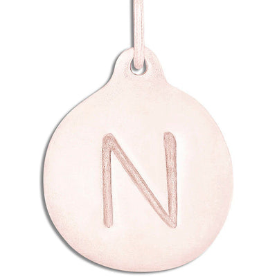 "N" Alphabet Charm Jewelry Helen Ficalora 14k Pink Gold For Necklaces And Bracelets