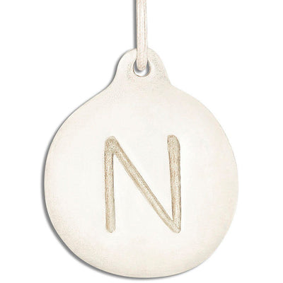 "N" Alphabet Charm Jewelry Helen Ficalora 14k White Gold For Necklaces And Bracelets