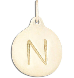 "N" Alphabet Charm Jewelry Helen Ficalora 14k Yellow Gold For Necklaces And Bracelets