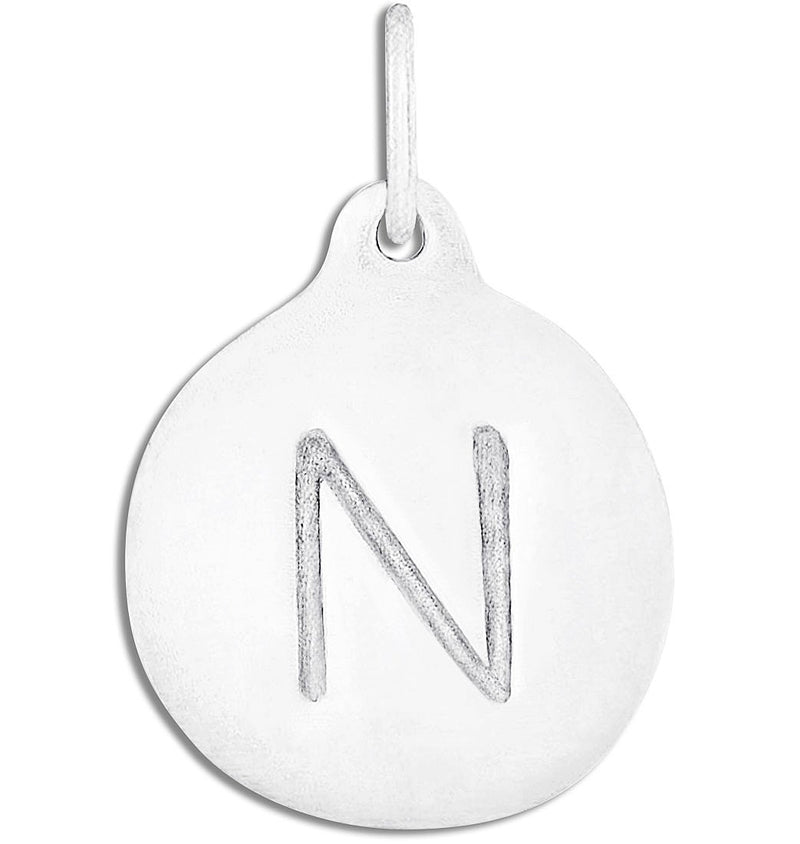 "N" Alphabet Charm Jewelry Helen Ficalora Sterling Silver For Necklaces And Bracelets