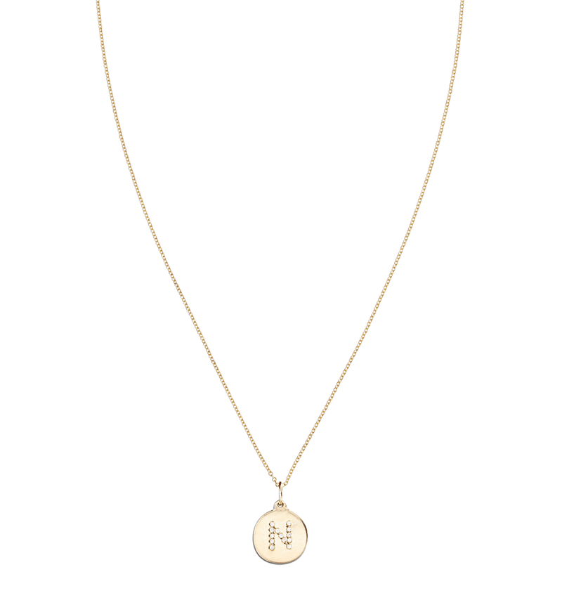 "N" Alphabet Charm Pave Diamonds -  - Jewelry - Helen Ficalora - 4