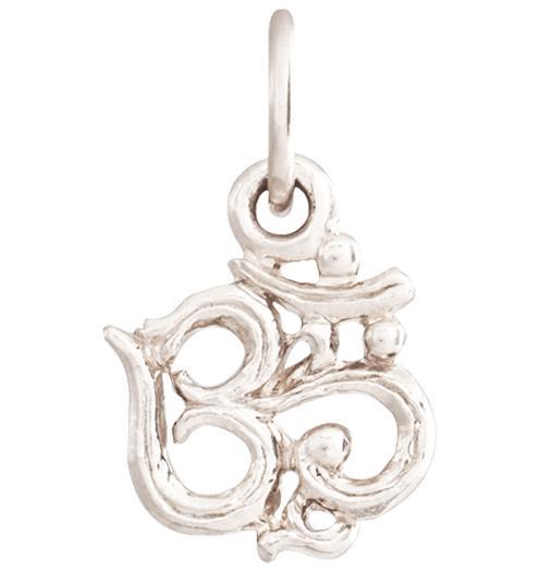 Om Mini Charm Jewelry Helen Ficalora 14k White Gold