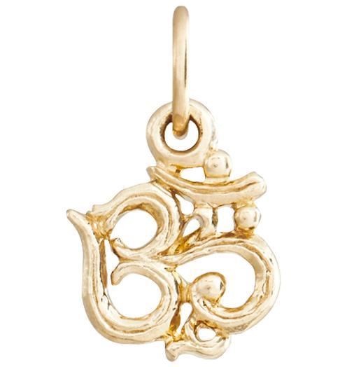Om Mini Charm Jewelry Helen Ficalora 14k Yellow Gold