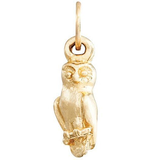 Owl Mini Charm Jewelry Helen Ficalora 14k Yellow Gold