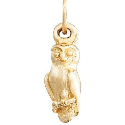 Owl Mini Charm Jewelry Helen Ficalora 14k Yellow Gold