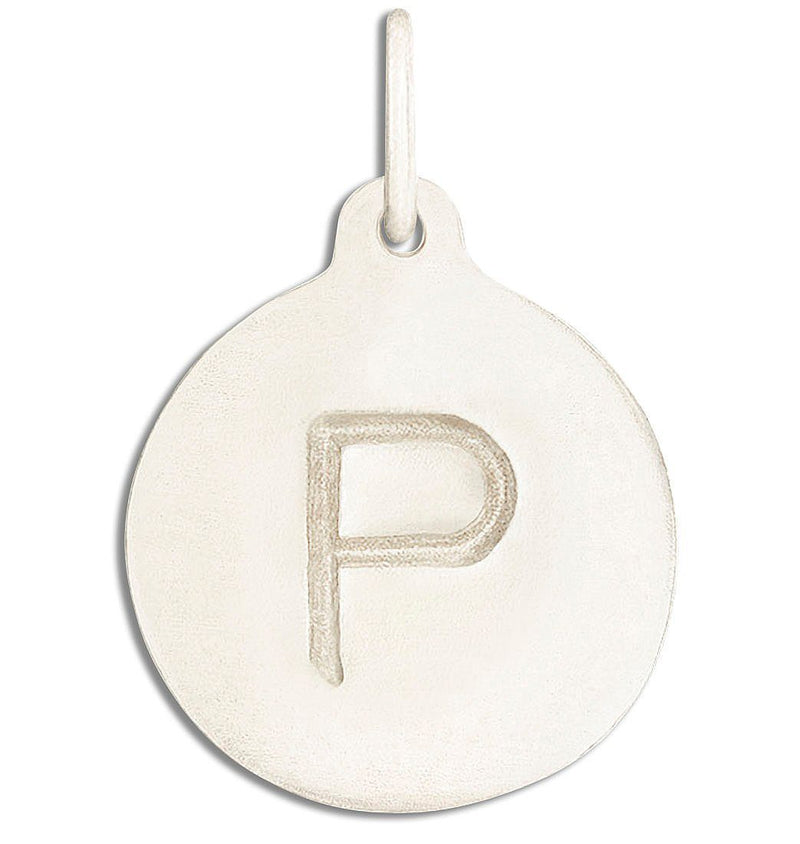 "P" Alphabet Charm Jewelry Helen Ficalora 14k White Gold For Necklaces And Bracelets