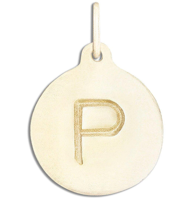 "P" Alphabet Charm Jewelry Helen Ficalora 14k Yellow Gold For Necklaces And Bracelets