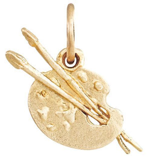 Paint Palette Mini Charm Jewelry Helen Ficalora 14k Yellow Gold For Necklaces And Bracelets