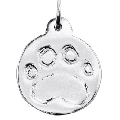 Paw Print Disk Charm Jewelry Helen Ficalora Sterling Silver For Necklaces And Bracelets