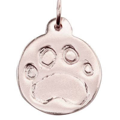 Paw Print Disk Charm Jewelry Helen Ficalora 14k Pink Gold For Necklaces And Bracelets