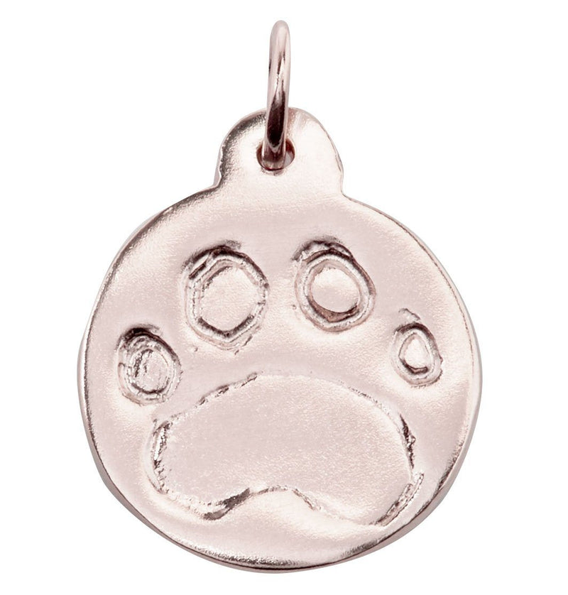 Paw Print Disk Charm Jewelry Helen Ficalora 14k Pink Gold For Necklaces And Bracelets