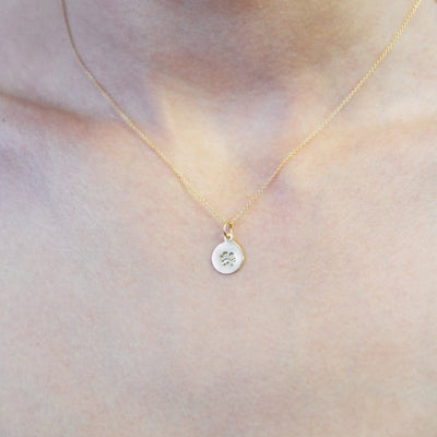 Helen Ficalora Small 14K Gold Dog Paw Pendant