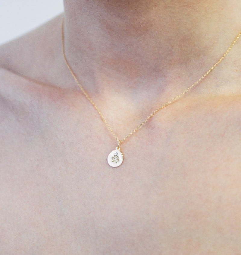 Small Paw Print Disk Charm With Diamond Jewelry Helen Ficalora For Necklaces And Bracelets