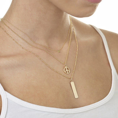 Peace Sign Cutout Charm