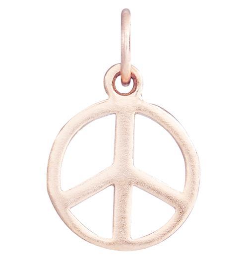 Peace Sign Mini Charm Jewelry Helen Ficalora 14k Pink Gold