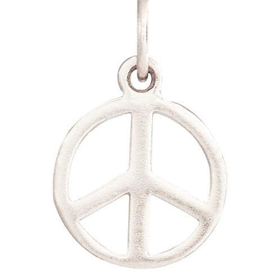 Peace Sign Mini Charm Jewelry Helen Ficalora 14k White Gold