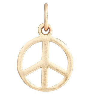 Peace Sign Mini Charm Jewelry Helen Ficalora 14k Yellow Gold