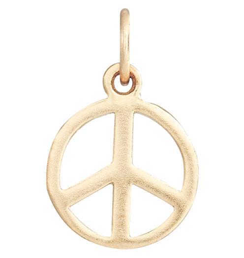 Peace Sign Mini Charm Jewelry Helen Ficalora 14k Yellow Gold