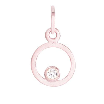 Open Circle Charm With Diamond Jewelry Helen Ficalora 14k Pink Gold For Necklaces And Bracelets