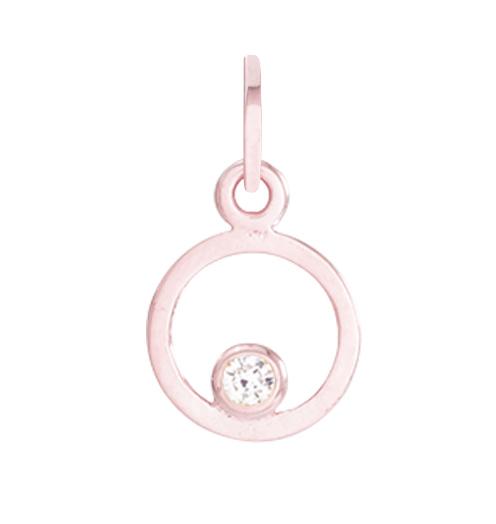 Open Circle Charm With Diamond Jewelry Helen Ficalora 14k Pink Gold For Necklaces And Bracelets