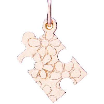 Puzzle Piece Mini Charm Jewelry Helen Ficalora 14k Pink Gold
