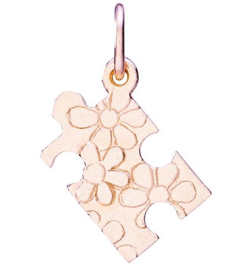 Puzzle Piece Mini Charm Jewelry Helen Ficalora 14k Pink Gold
