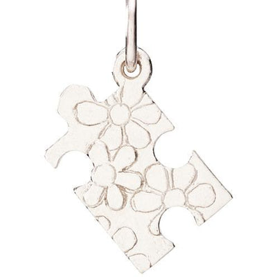 Puzzle Piece Mini Charm Jewelry Helen Ficalora 14k White Gold