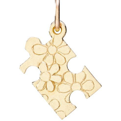 Puzzle Piece Mini Charm Jewelry Helen Ficalora 14k Yellow Gold